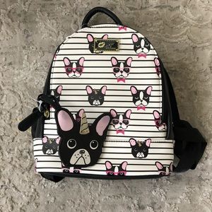 Betsey Johnson French Bulldog Mini Backpack